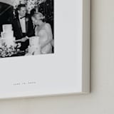 "Monogram: Square Framed Photo " - Framed Photo in White by Minted - Frame Close-up