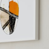 "Surf" - Art Print in retro orange by Susanna Nousiainen - Frame Close-up