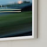 "Sunset Headlights" - Art Print in Sky Blue by cassie adams - Frame Close-up