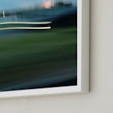 "Sunset Headlights" - Art Print in Sky Blue by cassie adams - Frame Close-up