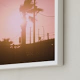 "Pink Palm" - Art Print in Dusty Pink by Erin Beutel - Frame Close-up