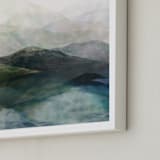"Finding Balance No.2" - Art Print in Emerald by Karen Kardatzke - Frame Close-up