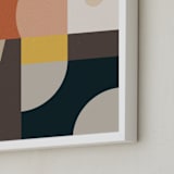 "Mid Century Jungle I" - Art Print in Jade by Maria Alou - Frame Close-up