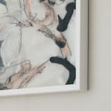 "Southern Cotton Series 4" - Art Print in Pink and Grey by Angela Simeone - Frame Close-up