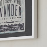 "Wander" - Art Print in Lagoon by Lori Wemple - Frame Close-up