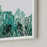 "Shrubbery" - Art Print in Green by Kanika Mathur - Frame Close-up