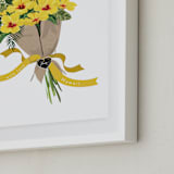 "Hawaii Hibiscus Bouquet" - Art Print in Canary Yellow by Susan Moyal - Frame Close-up