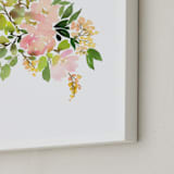 "Flora in Peach II" - Art Print in Peach by Yao Cheng Design - Frame Close-up