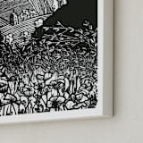 "La Torre" - Art Print in Noir by Liz Conley - Frame Close-up