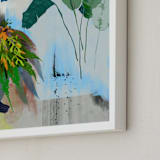 "A Composition of Plants" - Art Print in Blue Safari by Yanni Hui - Frame Close-up