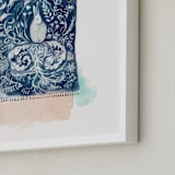 "Dream Rug" - Art Print in Night Blue by Zoe Pappenheimer - Frame Close-up