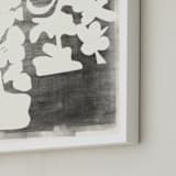 "Modern Floral Series #2" - Art Print in Black and White by Angela Simeone - Frame Close-up