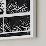 "Bamboo Grass" - Art Print in Midnight Black by AlisonJerry - Frame Close-up