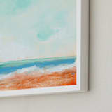 "Beach Blaze" - Art Print in Sea Breeze by Lindsay Megahed - Frame Close-up