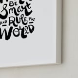 "Humble World" - Art Print in White by Heather Francisco - Frame Close-up