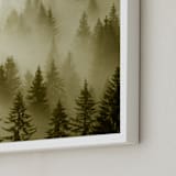"Mystical Forest " - Art Print in Forest Olive by Uros Zagozen - Frame Close-up