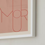 "Amour" - Art Print in blush by Morgan Kendall - Frame Close-up