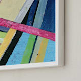 "Subway" - Art Print in Melon by Lindsay Megahed - Frame Close-up