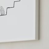 "Slinky on the Stairs" - Art Print in grayscale by Elliot Stokes - Frame Close-up