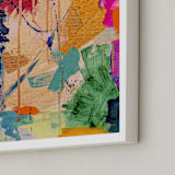 "In Seventh Heaven" - Art Print in Emerald Turquoise by Stephanie Lessing - Frame Close-up