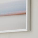 "Racing the Clock" - Art Print in Sky Blue by Jennifer Squires - Frame Close-up