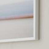 "Racing the Clock" - Art Print in Sky Blue by Jennifer Squires - Frame Close-up