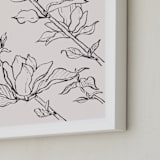 "magnolia study" - Art Print in peach by Qing Ji - Frame Close-up