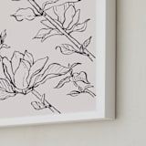 "magnolia study" - Art Print in peach by Qing Ji - Frame Close-up