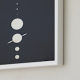 "Planetary Neighbors" - Art Print in Space Grey by GeekInk Design - Frame Close-up