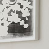 "Modern Floral Series 1" - Art Print in Black and White by Angela Simeone - Frame Close-up