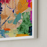 "In Seventh Heaven" - Art Print in Emerald Turquoise by Stephanie Lessing - Frame Close-up