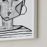 "Lady Gray" - Art Print in Grey by Juniper Briggs - Frame Close-up