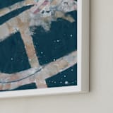 "Black Axis" - Art Print in Deep Blue by Misty Hughes - Frame Close-up