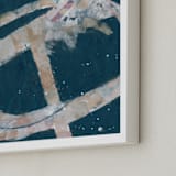 "Black Axis" - Art Print in Deep Blue by Misty Hughes - Frame Close-up