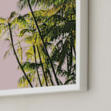 "Poster Palms" - Art Print in Blush by Catherine Culvenor - Frame Close-up