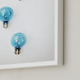 "Three Ideas" - Art Print in Flash Bulb Blue by Gabrial Reising - Frame Close-up