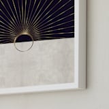 "The Golden Moon Rise" - Art Print in Mysterious Purple by Faiza Khan - Frame Close-up