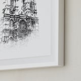 "Westminster Abbey" - Art Print in Charcoal by Paul Berthelot - Frame Close-up