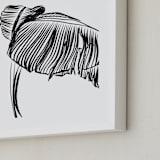 "Tropical Wave" - Art Print in Noir by Alicia Youngken - Frame Close-up