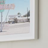 "66" - Art Print in vintage blue by Calais A Le Coq - Frame Close-up