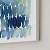 "Scribbles in Blue" - Art Print in Indigo by Yao Cheng Design - Frame Close-up