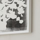 "Modern Floral Series 1" - Art Print in Black and White by Angela Simeone - Frame Close-up
