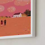 "let's grow old together" - Art Print in Bubblegum by Yuke Li - Frame Close-up