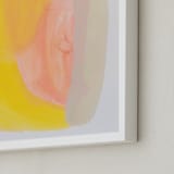 "Golden Now" - Art Print in yellow melon peach by Nell Waters Bernegger - Frame Close-up