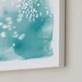 "Swim" - Art Print in Aqua by Julie Song Ink - Frame Close-up