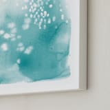 "Swim" - Art Print in Aqua by Julie Song Ink - Frame Close-up