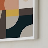 "Mid Century Jungle I" - Art Print in Jade by Maria Alou - Frame Close-up