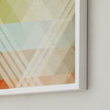 "Intersection" - Art Print in Muted Multi by Jennifer Morehead - Frame Close-up