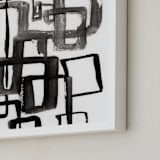 "Alternative Paths" - Art Print in Extreme Black by Bethania Lima - Frame Close-up