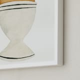 "The Humble Egg" - Art Print in porcelain gray by Monica Loos - Frame Close-up